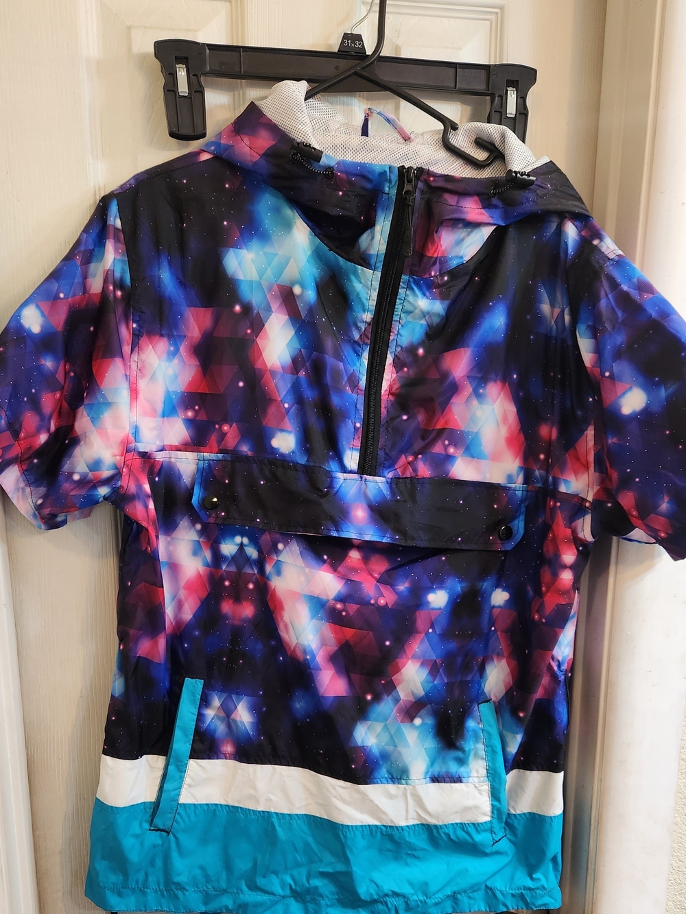 Smoke Rise Galaxy Print Pullover  Windbreaker